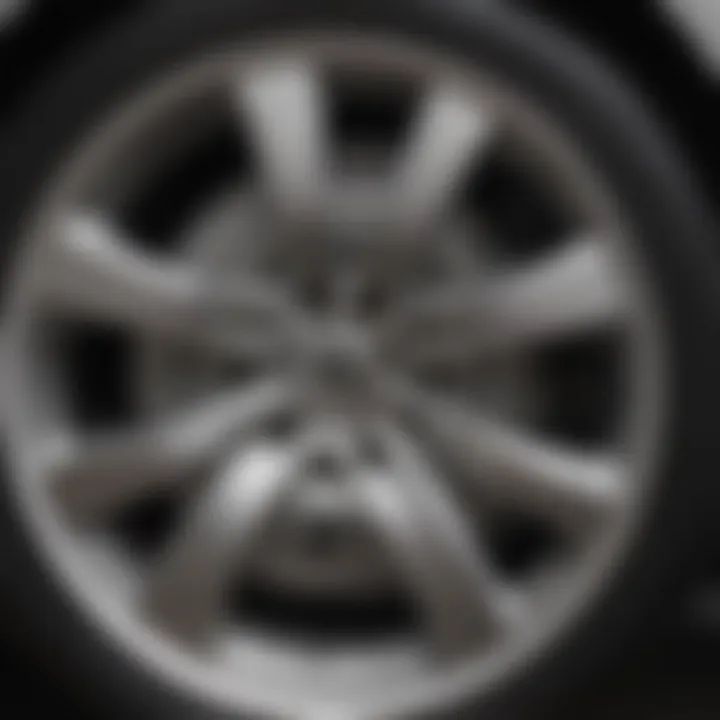 Close-up of an Acura RDX wheel showing signs of wear