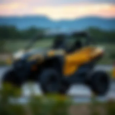 Side profile of the Can-Am Maverick XXC emphasizing its sleek design.