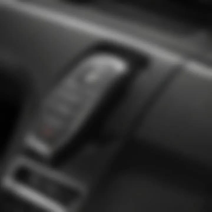 Close-up of Infiniti key slot