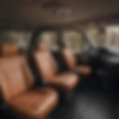 Interior layout of a modern minivan showcasing spacious seating.