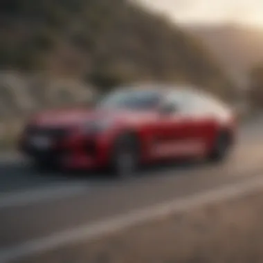 Kia Stinger Performance on the Road Kia Stinger on a winding road demonstrating performance