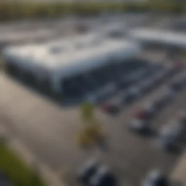 Aerial view of a used car dealership in Duncansville