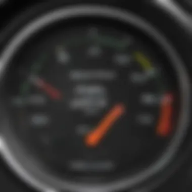 Image highlighting the fuel efficiency gauge of the 2008 Honda Civic Hybrid