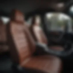 Luxurious interior of a Mazda with captain seats