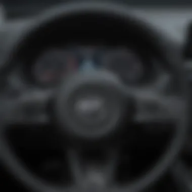 Detailed view of the interior dashboard layout