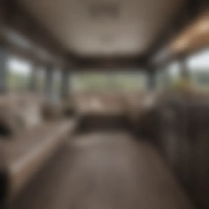 Interior layout showcasing the spacious design of a used travel trailer