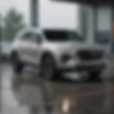 Hyundai Santa Fe in a dealership setting in Pittsburgh