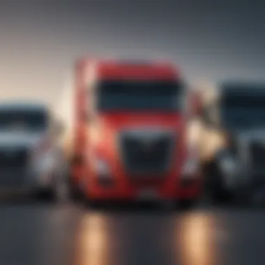 A Variety of New Truck Models Available New truck models lined up for comparison