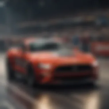Performance at Its Peak: Mustang in Action Ford Mustang participating in a racing event
