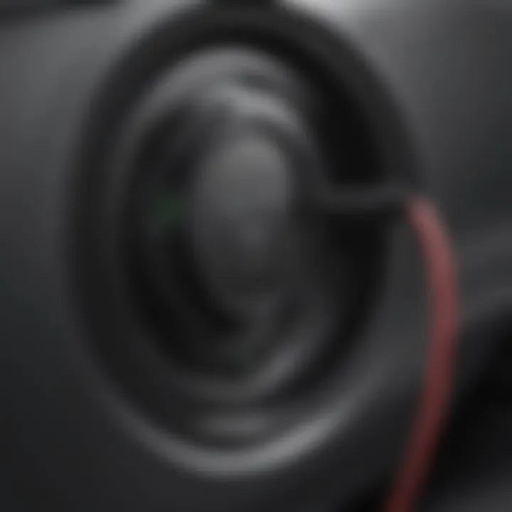 Close-up of the Kia Niro EV's charging port demonstrating its electric capability.