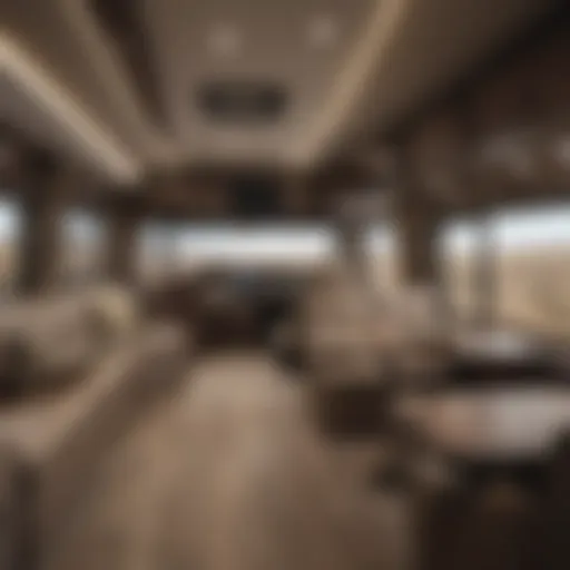 Luxurious interior of a Liberty Coach RV showcasing elegant design and comfort