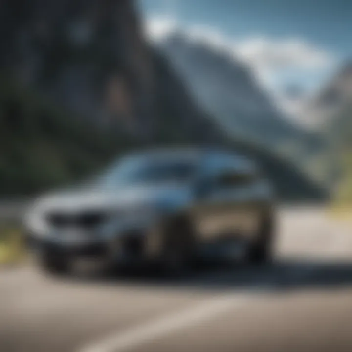 A sleek used BMW xDrive parked on a scenic road